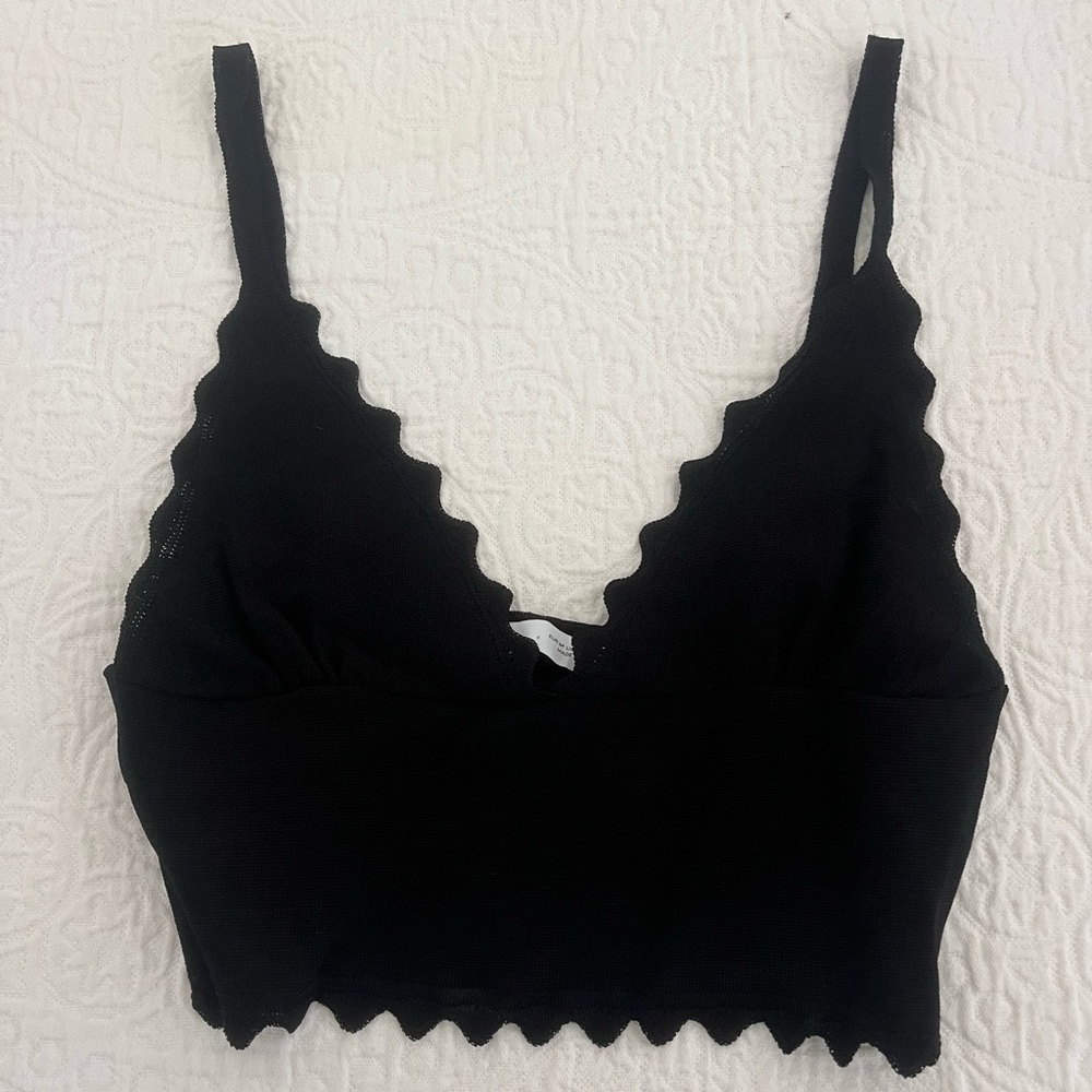 Zara scalloped bra top